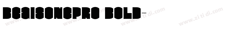BeaisonePro Bold字体转换